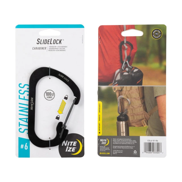 Nite Ize Backpacking Packs SlideLock Carabiner Stainless Steel 3 Nite Ize Backpacking Packs SlideLock Carabiner Stainless Steel