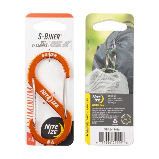 Nite Ize Backpacking Packs S-Biner Aluminum Dual Carabiner 3 Nite Ize Backpacking Packs S-Biner Aluminum Dual Carabiner