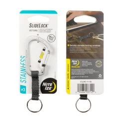 Nite Ize Backpacking Packs SlideLock Key Ring Stainless Steel