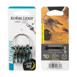 Nite Ize Backpacking Packs KeyRing Locker S-Biner Stainless Steel - Spectrum