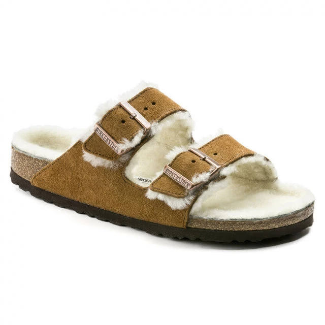 Birkenstock Arizona Shearling Suede Leather Sandals 3 Birkenstock Arizona Shearling Suede Leather Sandals