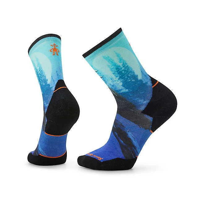 Smartwool Athlete Edition Run Raven Print Crew Socks 3 Smartwool Athlete Edition Run Raven Print Crew Socks