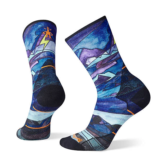 Smartwool Women's Athlete Edition Run Print Crew Socks 3 Smartwool Women's Athlete Edition Run Print Crew Socks